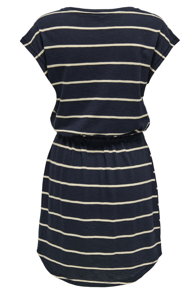 ONLSUMMER S/S O-NECK DRESS JRS 15348019 NAVY BLAZER/PUMICE STONE